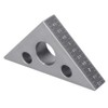 Triangle Ruler 45/90 Degree Aluminium Alloy Triangle Ruler Angle Ruler
