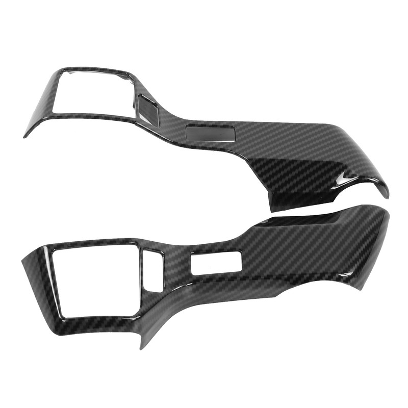 2Pcs Steering Wheel Sticker Carbon Fiber Style Cover Interior Trim