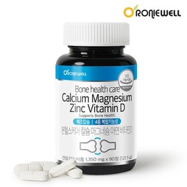 Roniwell 로니웰 본헬스케어 칼슘 마그네슘 아연 비타민D 90정 3개월분 Roniwell Bone Healthcare Calcium Magnesium Zinc Vitamin D 90 Tablets 3-Month Supply