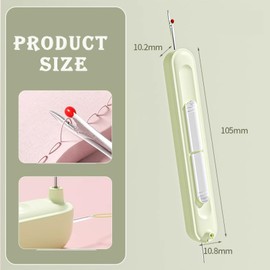 2 PCS 2 in 1 Needle Threader Seam Ripper, Seam Ripper, Quick Unpick Seam Ripper, Needle Threaders Ripper, Seam Ripper Needle Threader for Hand Sewing, Stitching Remover Threader for Homeuse