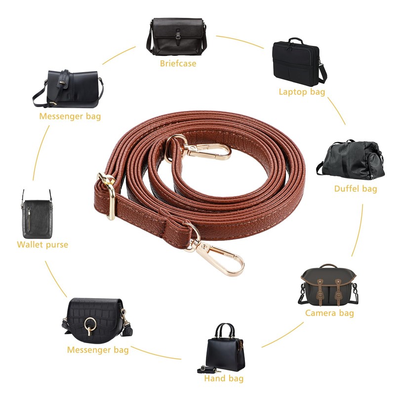 Telooco Shoulder Strap for Bags Adjustable Women's Leather Shoulder Strap