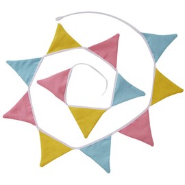 NTRUXZP Bunting Children's Room, Fabric Bunting Made of Muslin Cotton, Muslin Fabric Garland for Children's Room, Boys Children's Room Decoration for House Bed, Baby Bed and Cot