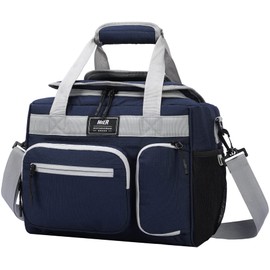 MIER Leakproof Insulated Cooler Lunch Bag for Adult Men Women 30 Can Cooler Bag with Top Flip Lid, 18L, Multiple Pockets (Dark Blue-No Luggage Strap)