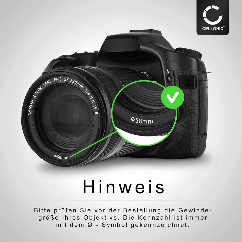 CPL Filter Compatible with Sony (Diameter 55 mm) Lens with