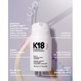 K18 Biometric Hairscience Leave In Molecular Repair Hair Mask 1.7 OZ 50 ml