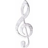 Treble Clef Iron-On Patch 7.3cm White