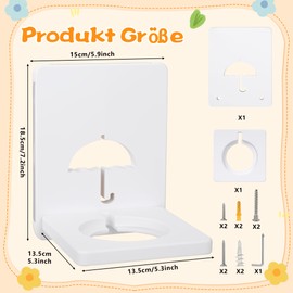 Agekub Tonie Shelf - TonieBox Organiser Tonie Storage Shelf, Umbrella Shaped Magnetic Wall Shelf Made of Wood for Tonie Boxes, Figures and Characters