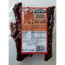 Jerky Hut Sweet Golden Nugget Thick, Soft, Steak Cut Jerky Hut 8oz
