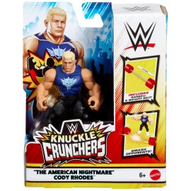 Mattel WWE Knuckle Crunchers Cody Rhodes 3.25-Inch Action Figure & Accessories Set