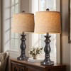 24.5" Table Lamp Set of 2, Rustic Farmhouse Bedside Lamps