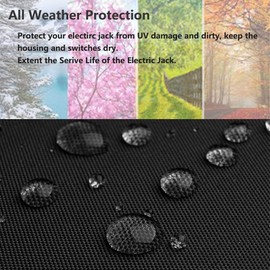 Coverify - Cubierta para gato de lengua eléctrica 300D, tela Oxford resistente al agua, cubierta de lengua para RV/Camper/Travel Trailer/Plug Protector,Universal eléctrico Power Lengügue Jack Cover (10 pulgadas de largo x 5 pulgadas de ancho x 14 de alto