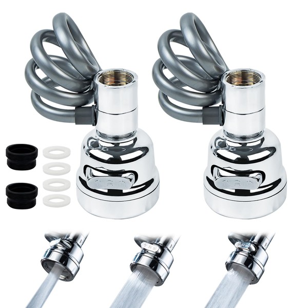 Kitchen Faucet Tip, 2 Piece Extension Tap with 3 Modes,