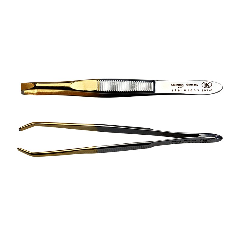 HK Manicure by Hans Kniebes - 8 cm Cranked Tweezers