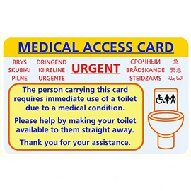 Medical Access Card to Request Urgent Access to Toilet. (1)