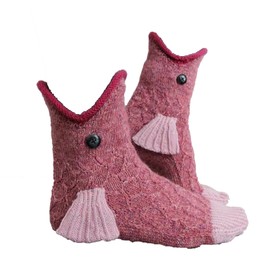 Owl's-Yard 3D Knit Crocodile Socks for Kids 4-10 Years Alligator Socks Biting Leg Funny Winter Warm Thick Socks