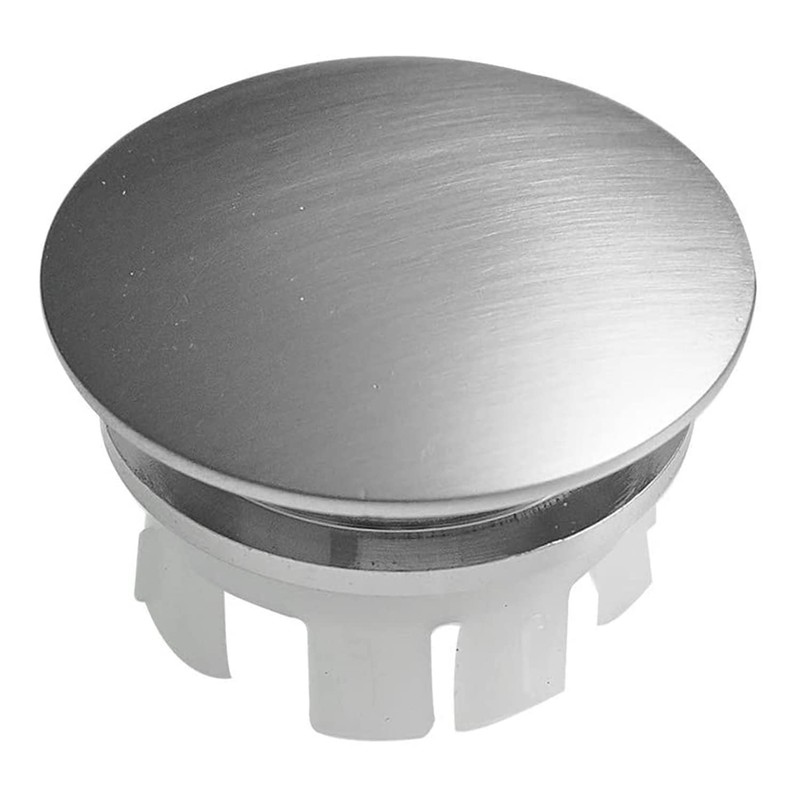 Homevacious Sink Basin Trim Overflow Cover Brushed Nickel Brass Insert