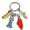 Westmon Works Chicago Keychain with Charms Metal Key Ring Souvenir