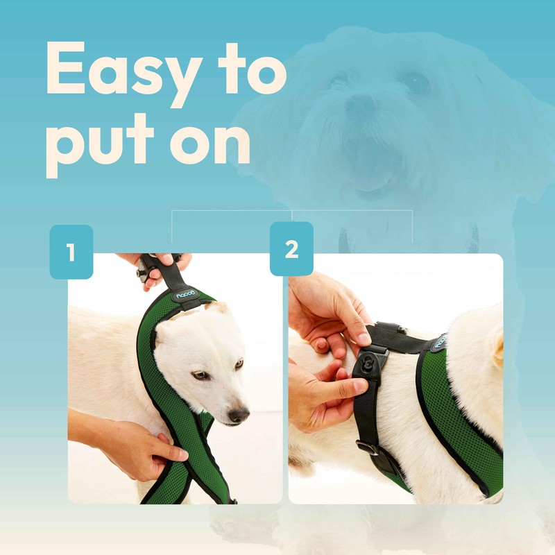 Gooby Comfort X Harness Dual Snap Mesh, Forest, X-Large