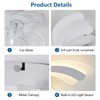 Dalouguan Ceiling Fan with Lights Remote Control, White Flower Ceiling