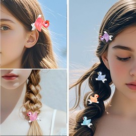 Mini Duck Hair Clips - Glow in the Dark Hair Accessories, Festival Rave Trinkets for Women, Creative Cartoon Hairpins, Gift Set of 30