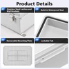 RTHIEAI Waterproof Outdoor IP67 Junction Box (7.9"x3.9"x2.8") with Mounting Plate,