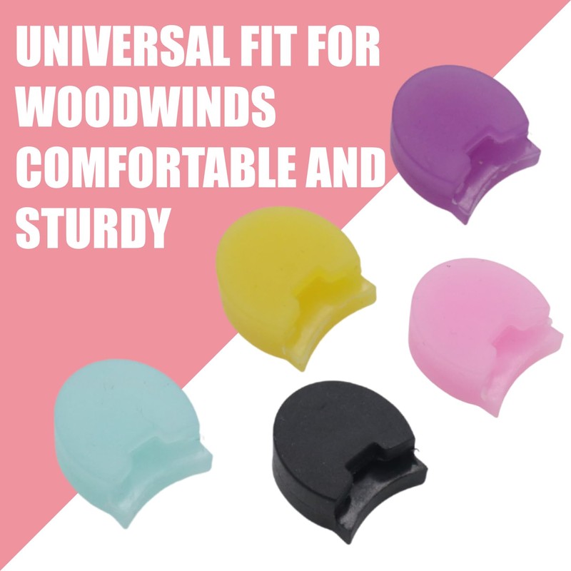 Soundspire 5-Pack Thumb Rest Cushion, 5-Color Clarinet/Oboe Protector, Universal Fit