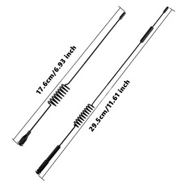 RCAWD RC car Antenna,11.4" & 6.8" Metal RC Antenna for 1/10 Scale RC Crawler Decoration Accessories,RC Antenna for TRX-4 TRX4 Ford Bronco D90 D110 Tamiya CC01 Axial SCX10 90046 2Pcs/set
