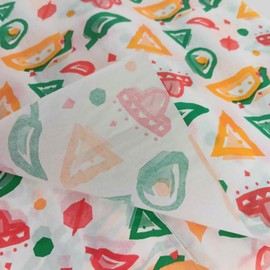 Oasis Supply, Deli Paper Sheets Sandwich Wrap Paper - Food Wrapping Grease Resistant Checkered Basket Liners, 12" x 12" (Mexican Print, 1000 Count)