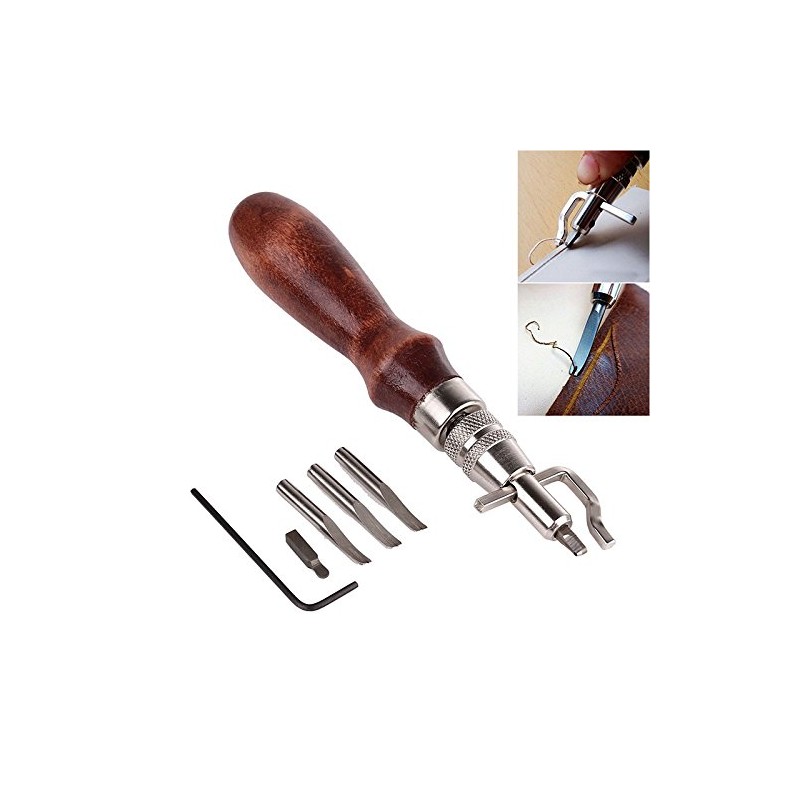 7pcs ZLY Leather Craft Stitching Groover Skiving Edger Beveler Leather