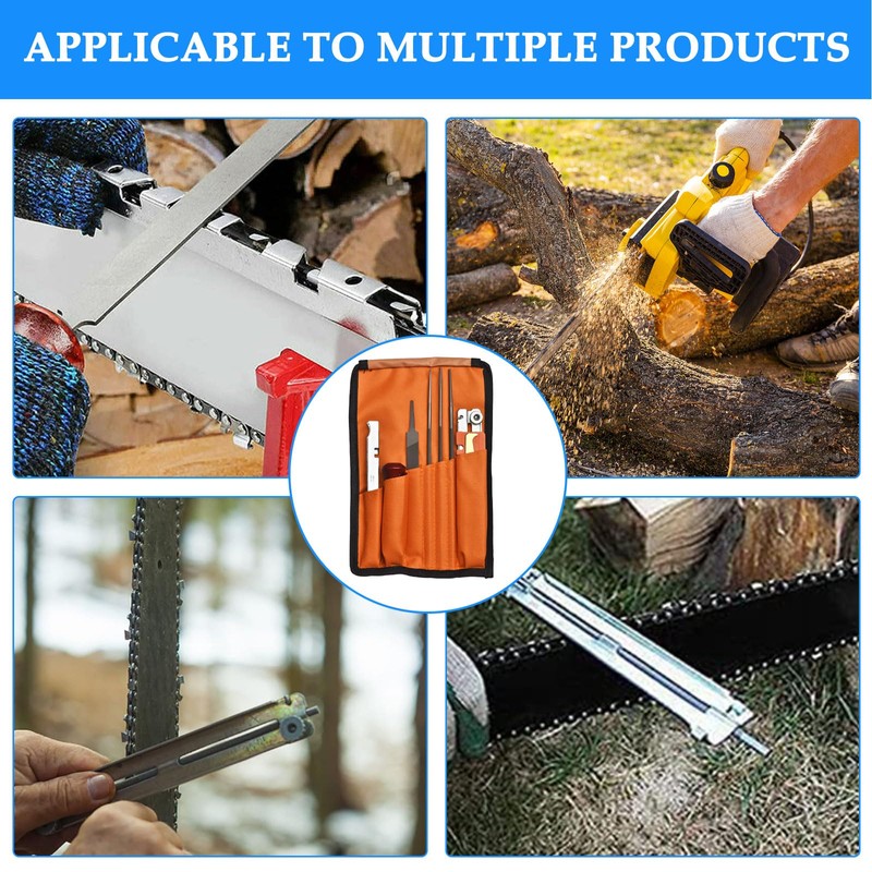 Universal Chainsaw Chain Sharpener Field Sharpening Kit, with 5/32-Inch (4
