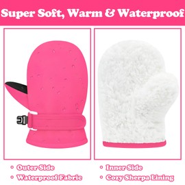 Sarfel Toddler Snow Mittens for Toddlers 3-5 Toddler Waterproof Gloves Toddler Mittens Ages 2-4 Toddler Snow Gloves 3T Gloves
