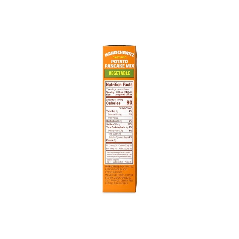 Manischewitz Vegetable Potato Pancake Mix, 6oz (2 Pack) | Gluten