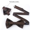HISDERN Bow Tie Pre-Tied Men's Bow Tie with Pocket Square