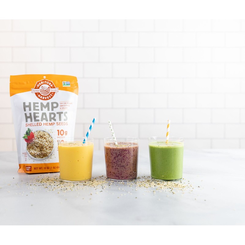 Manitoba Harvest Hemp Hearts Shelled Seeds, 12g Omega 3 &