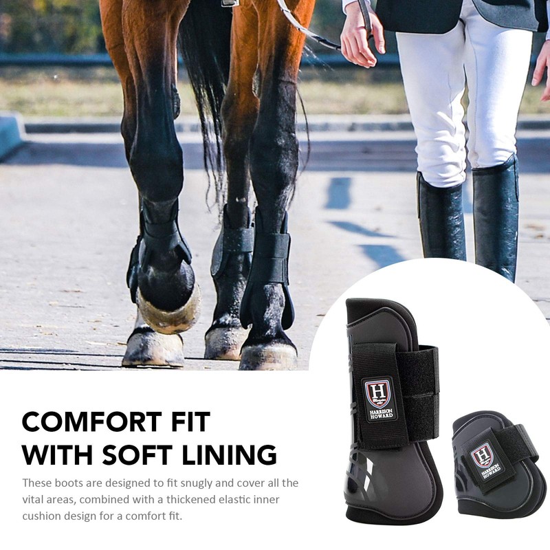 Harrison Howard Horse Tendon Boots Open Front/Fetlock Boot for Horse
