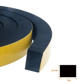 CloudBuyer Weather Stripping Foam 2-Pack, 1 Inch Wide X 3/4 Inch Thick, Insulation Strips with Adhesive for Door & Automotive, Air Conditioner Seal (13 Feet Total, 6.5 Feet/Roll)