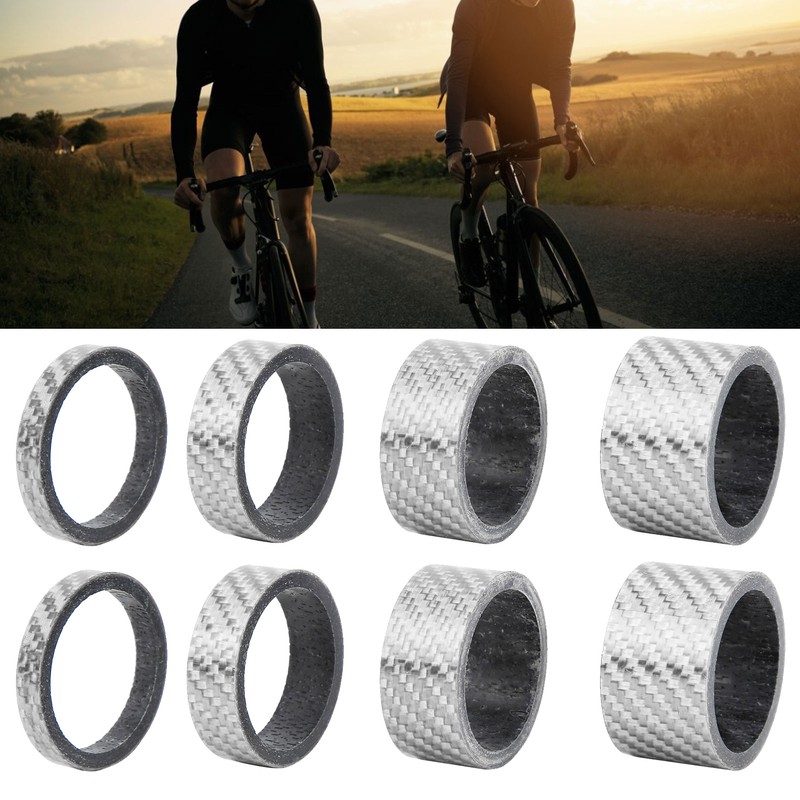 2 Set Carbon Fiber 5/10/15/20mm Bicycle Headset Front Fork Spacer
