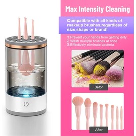 Brochas de Maquillaje, Automático Limpiador Eléctrico de Brochas, Profesionales para Maquillaje, Limpieza Múltiples