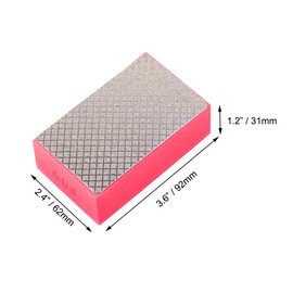OULLYY Grit 60,100,200,400# Sets Diamond Hand Polishing Pads, Sanding Blocks Foam Backing for Granite Stone, Tile Marble, Glass Ceramics etc Hard Material Polishing, Dry Wet Diamond Sanding Pads