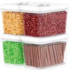 DWËLLZA KITCHEN Airtight Food Storage Containers with White Lids 2L