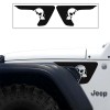 AlphaVinyl Skull side scoop fender decal pair kit fits Jeep