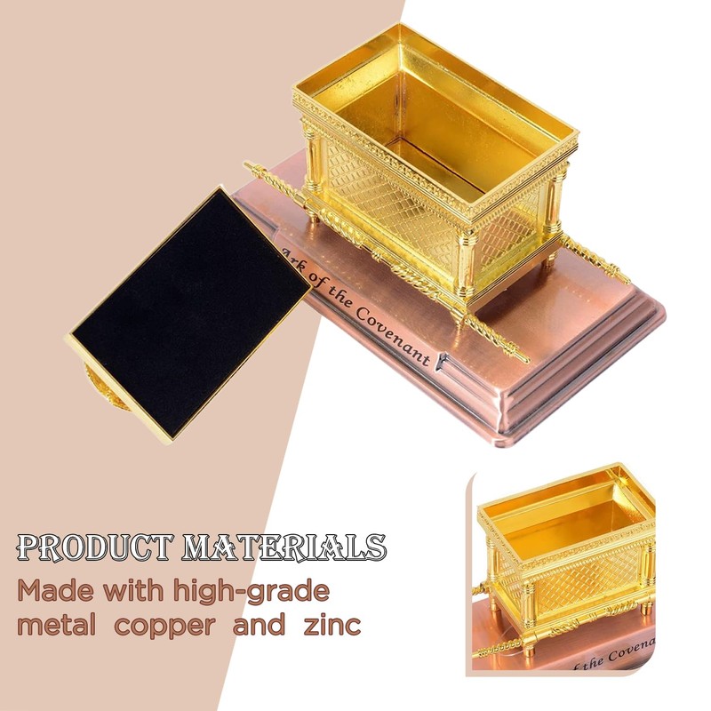 Prefdo Ark of The Covenant Replica, Gold Plated Statue with