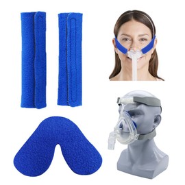 DeaHea CPAP Headgear Strap Covers with Nose Pads Nasal Cushion Universal CPAP Mask Straps Cover for CPAP Mask Full Face Headgear Half Facepiece Reusable Respirator Half Face Gas Cover