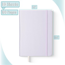 Mr. Pen- Dotted Journal Notebook, 5.7"x8.3", 160 Pages, Fabric Hardcover, Grey Bullet Journal Notebook, Dot Grid Journal Dotted, Dot Journal Notebook, Bullet Journal Planner, A5 Dotted Notebook