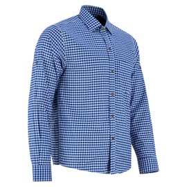 TRENDS German Bavarian Oktoberfest Lederhosen Shirt for Men (US, Alpha, Medium, Regular, Regular, Blue)