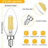 Boncoo E12 Candelabra Bulbs 60 Watt, Chandelier Light Bulbs LED