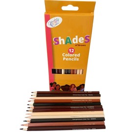 Entrepreneurs Color Too Colored Pencils, Shades of Brown Skin, 12 Coloring Book Colors, Black Women Adults