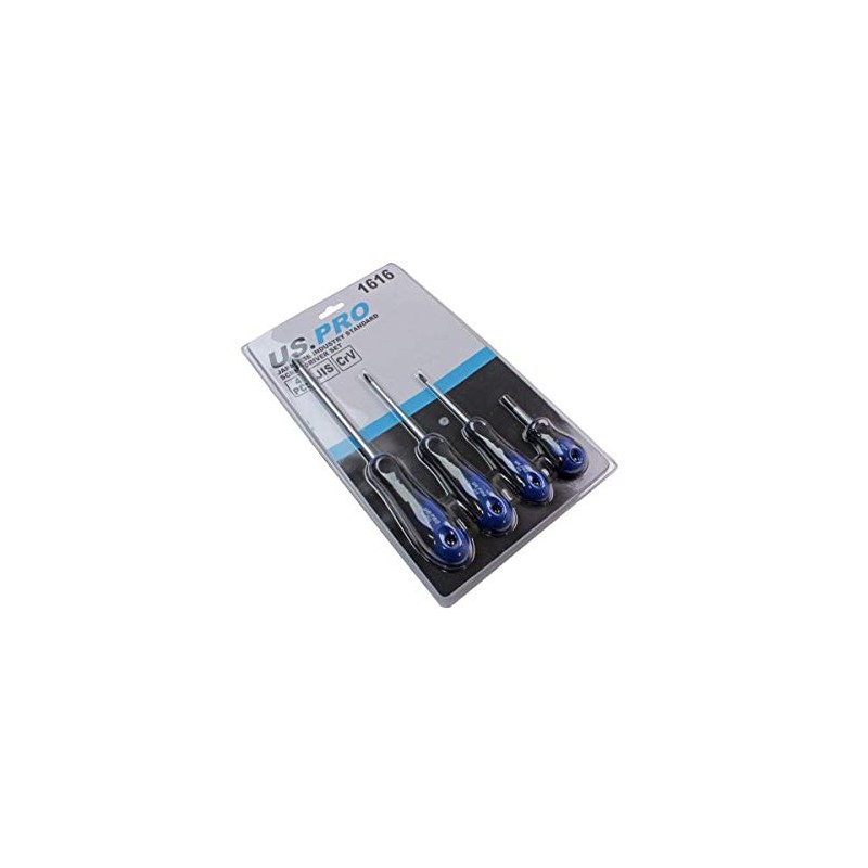 US PRO Tools 4 Piece Japanese Industry Standard Screwdriver Set