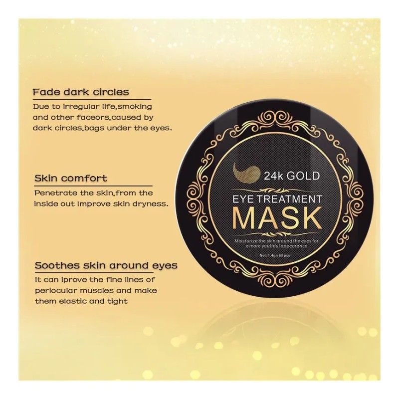 Mascarilla De Ojos 24k Con Colágeno X60 Parches
