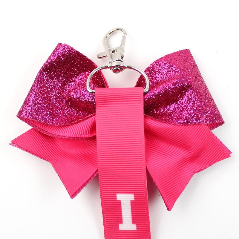 Cheerleader Pin Me Bow Keyring Glitter Pin 10 Pieces Pin